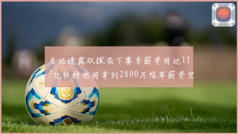 名记透露双探花下赛季薪资将达115亿怀特也将拿到2800万绿军薪资空间依旧紧张
